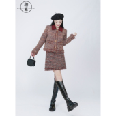 JIASU S420 显瘦羊毛羽绒优雅小香套装 2024冬季 气质时尚