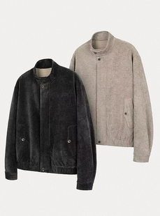 ONEER ‘铜氨触感树纹肌理千鸟格内里哈灵顿夹克复古cleanfit外套