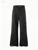 ONEER「珀镜」鸢尾花镂空花卉刺绣肌理条纹微喇西裤 百搭休闲裤