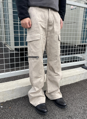 ONEER 大理石二代暗纹拉链口袋cleanfit休闲微喇通勤长裤工装裤男