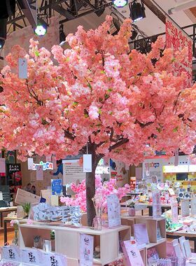 仿真商场假树大型植物仿u真桃花树新款室内客厅高档落地装饰