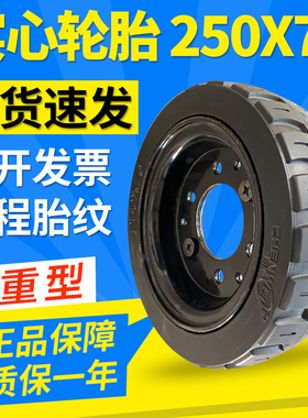 250xa75实心胎 扫地机平板车 机械设备轮胎 耐磨载重免充气实心胎