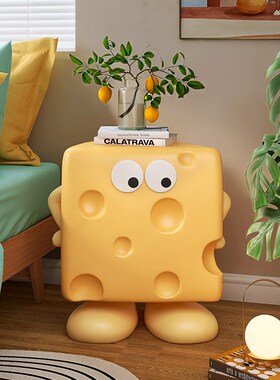 奶酪边几床头柜客厅卧室儿童房电视柜沙发旁边落地摆件Y家居装饰
