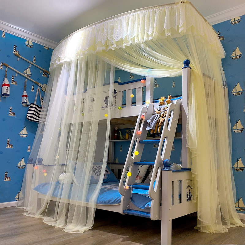 子母床蚊帐上下铺梯柜形家用儿童高低床双层床1.5O米公主风1.2m1.,床上用品,蚊帐,淘宝优惠券,粉丝福利购,淘宝优惠卷