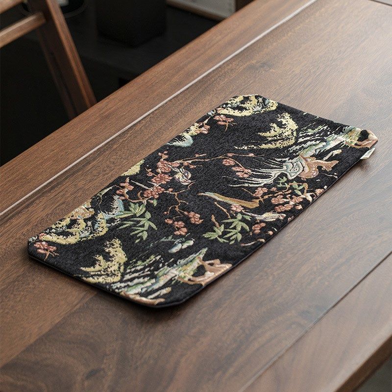 清欢丨中式刺绣茶席加厚干泡桌旗茶桌隔I热防水布垫子家用茶道配,居家布艺,茶席,淘宝优惠券,粉丝福利购,淘宝优惠卷