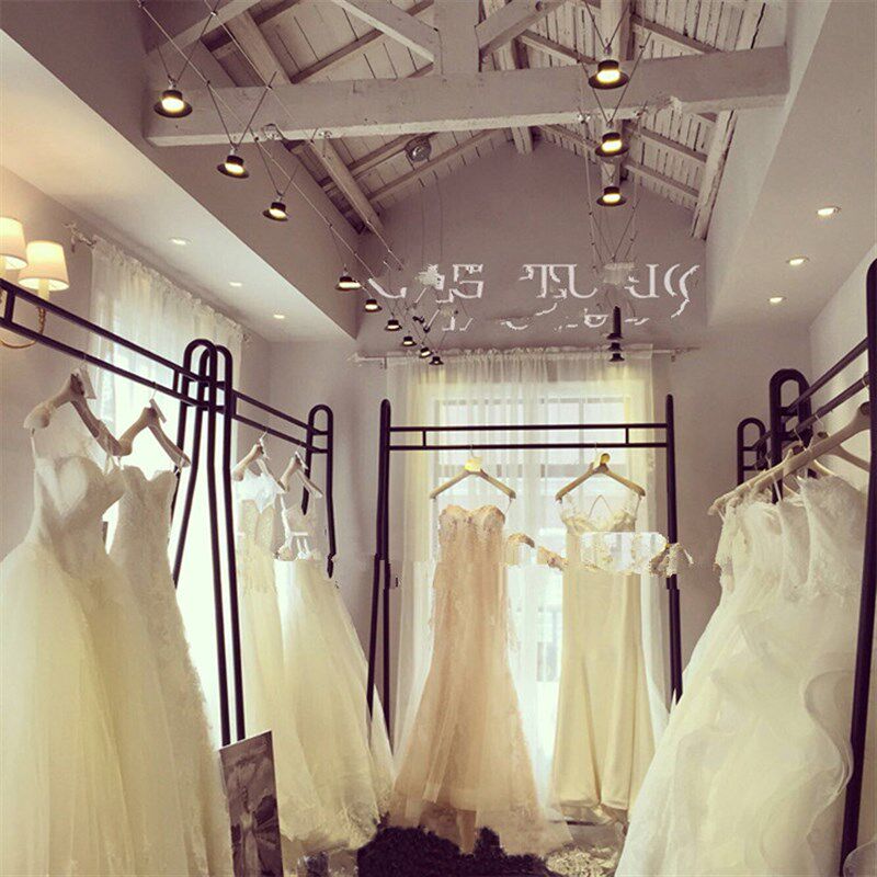 金色婚纱架影楼专用展示s架礼服架子欧式铁艺高档落地旗袍挂衣货