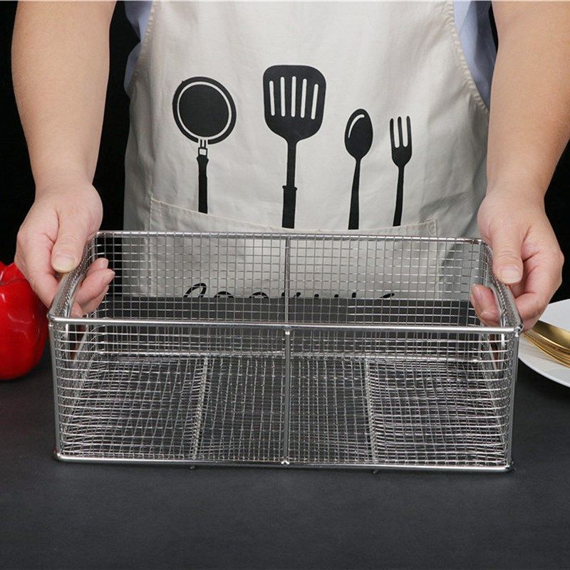 304不锈钢长方形网筐网篮提孔方篮大号油炸篮加粗W钢丝沥水篮果篮,餐饮具,洗菜盆/沥水篮/漏水筛,淘宝优惠券,粉丝福利购,淘宝优惠卷
