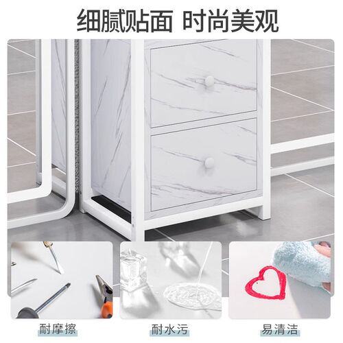 理发店工具e柜美发店镜台剪发柜美容院小推车发廊专用吹风机置物