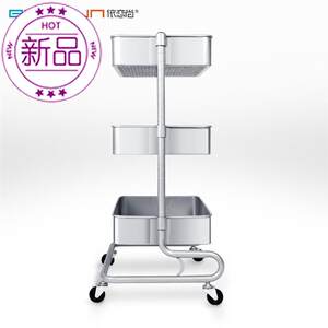 移动置物架卧a室落地多层婴儿收C纳神器厨房带轮小手推车整理储物