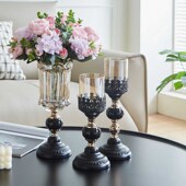 轻奢高档复古蜡烛台客厅餐桌中y古浪漫高级感烛光晚餐家用道具摆