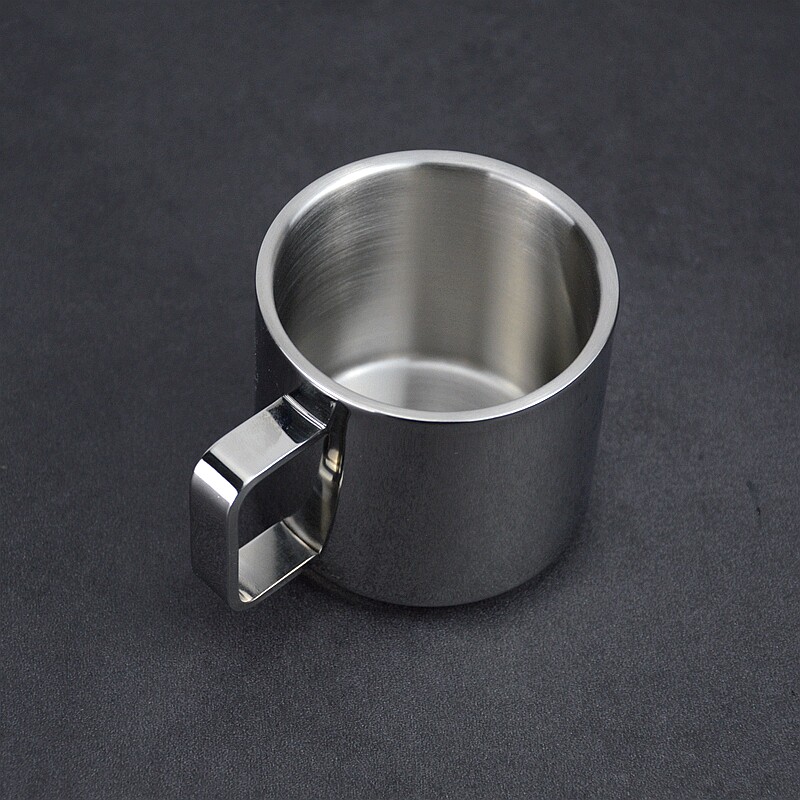 出口德国3c04不锈钢防烫杯子儿童带手柄防摔幼儿园宝宝用小喝水杯