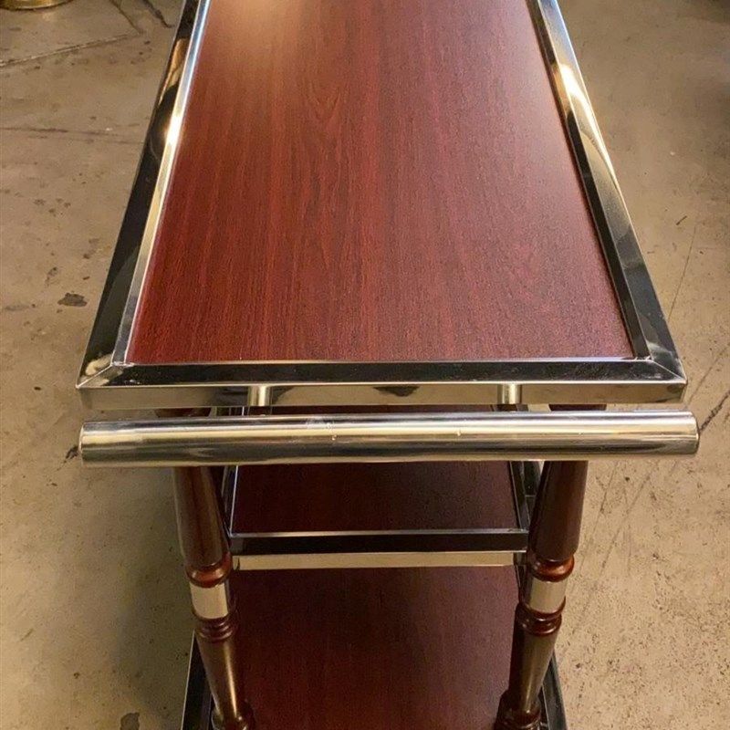 实木推车烤鸭三层送餐车餐厅上菜车不锈钢餐车餐R厅酒店送餐小吃