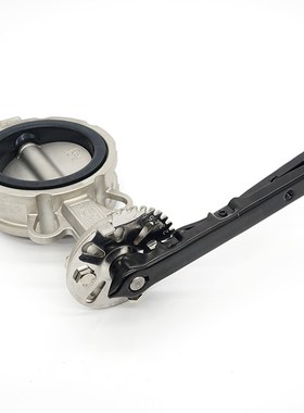 全不锈钢涡轮手动对夹软密封中线蝶阀D371X/F-16P四氟3V04316L工