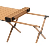 户外折叠桌椅沙滩公园便携露营野营胡G桃木纹装 备全套铝合金蛋卷