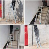 多功能工程梯g人字梯折叠梯家用梯子小巨人伸缩梯加厚升降梯铝合