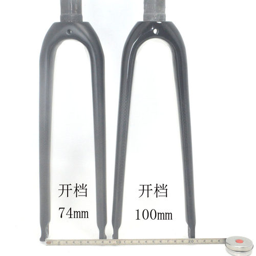 定做451全碳自行车前叉折叠车20寸小轮车碟刹C刹前叉R螺丝M18*1.2