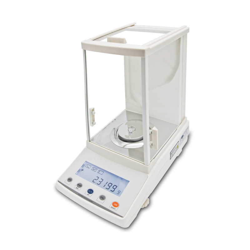 大屏万分之一电子天平0.0001g/0.1mg铸铝外壳实验室多功能万分位