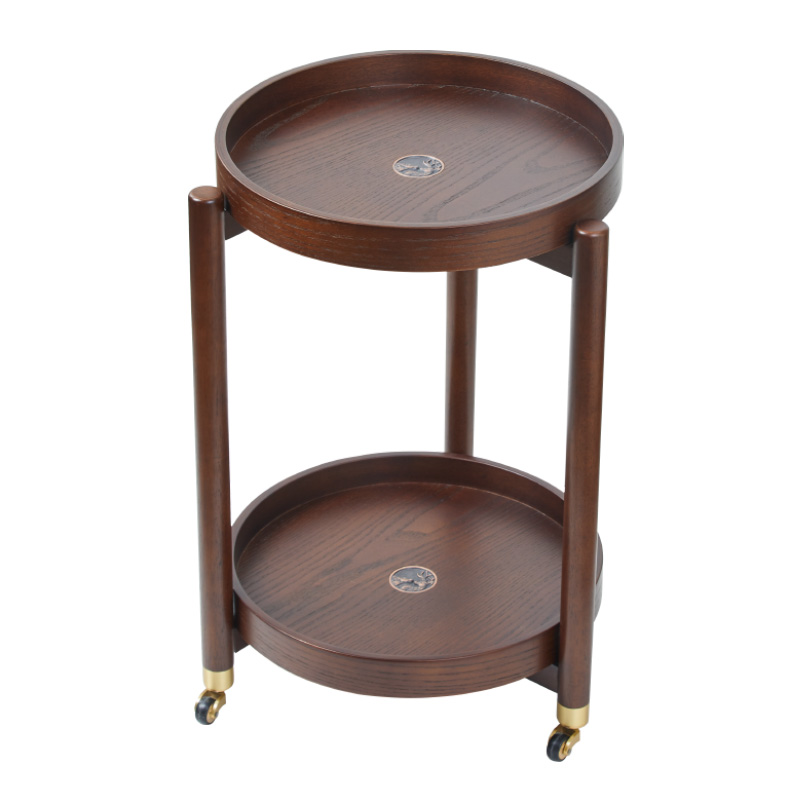 实木餐车可移动家用厨房小推车零食置物架茶水车沙发边Z茶几手推