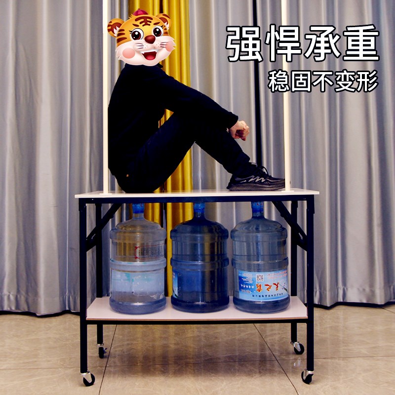 促销台摆摊小推车折叠桌子冰粉小吃车烤肠移N动摊位地推广告展示