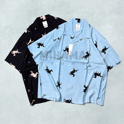 VISVIM日产人造丝印花夏威夷衬衫