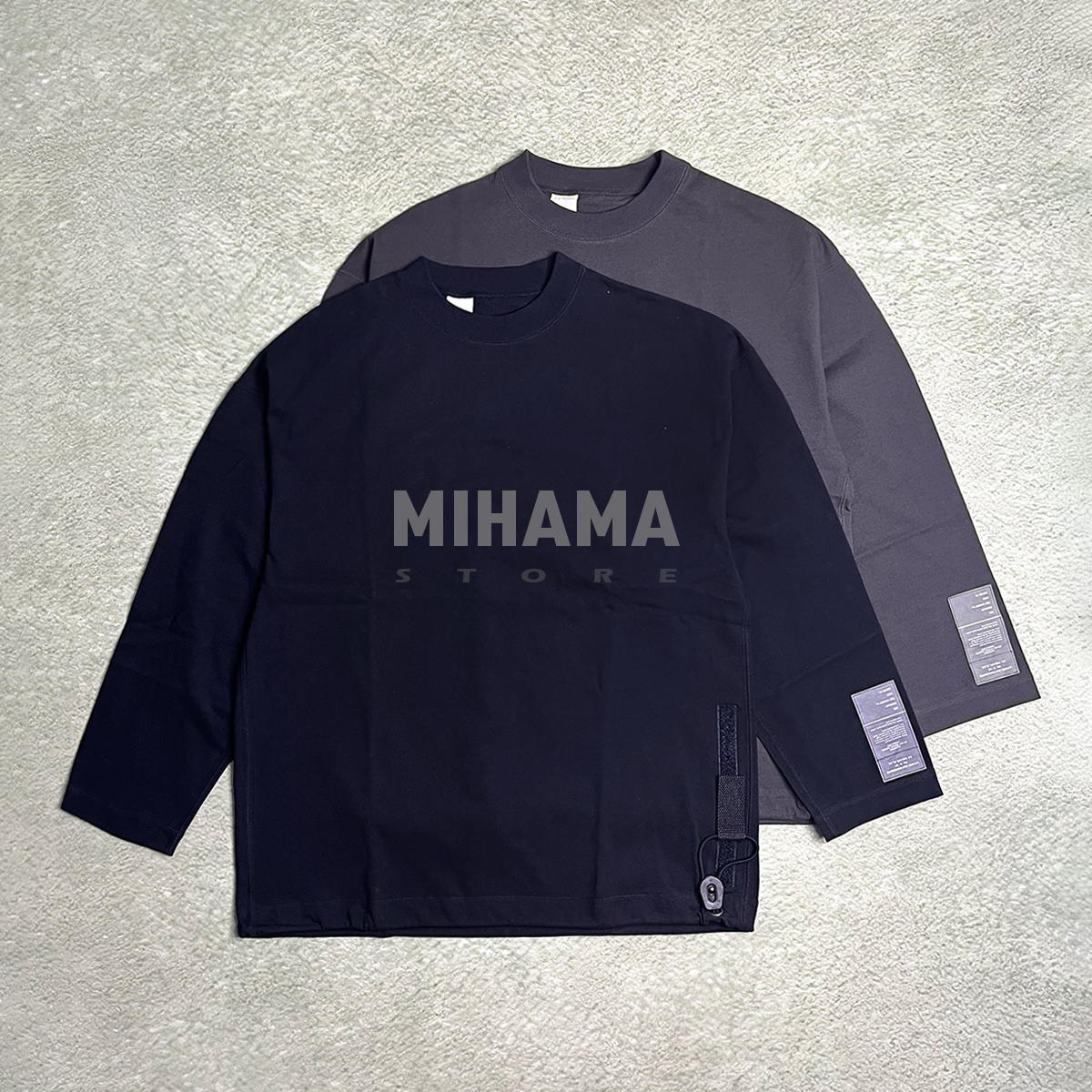 N.HOOLYWOOD军事线宽松长袖T恤