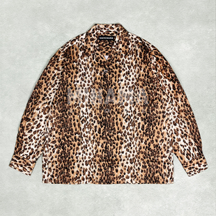 现货 WACKO MARIA HAWAIIAN SHIRT L/S 豹纹长袖垂感衬衫 25AW