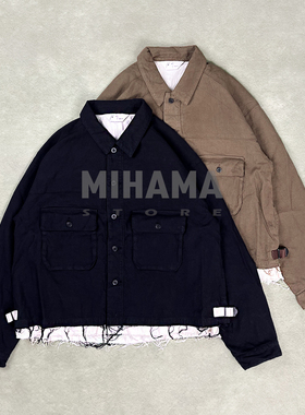 现货 ANCELLM L/C NEP LAYERING SHIRT JACKET 休闲夹克外套25AW