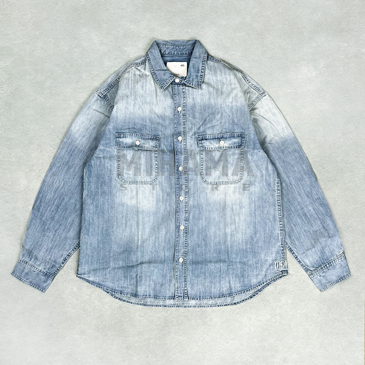 现货 MADNESS 1940S CHAMBRAY WORK SHIRT水洗牛仔衬衫余文乐26SS
