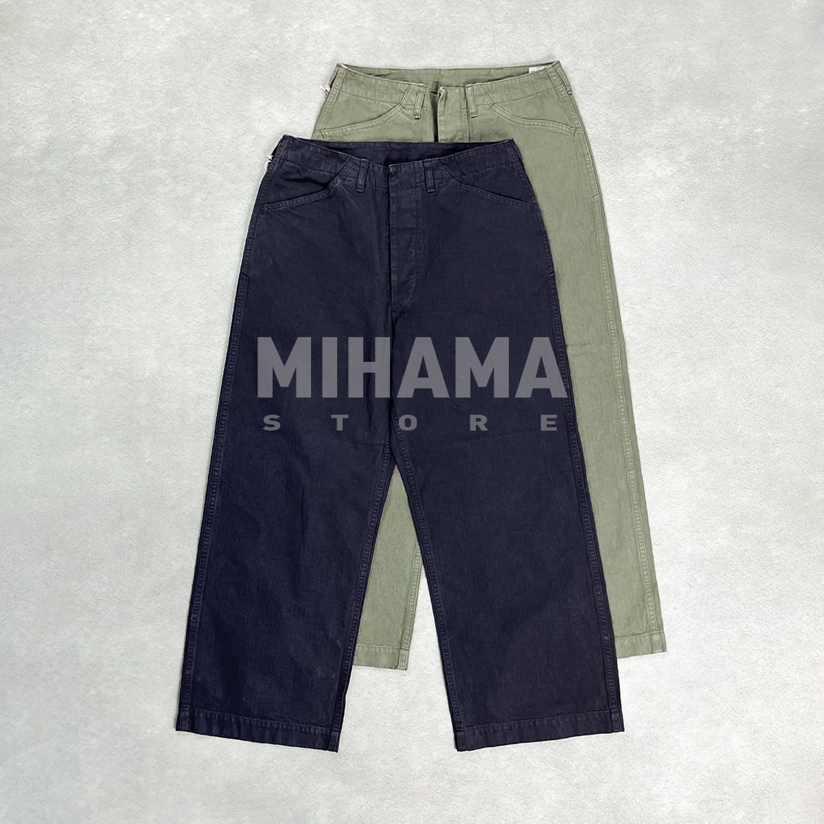 ORSLOW人字纹宽松工装裤