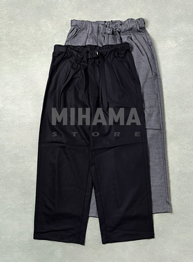 现货 ANCELLM BACKSATIN BELTLESS SLACKS羊毛混纺休闲西裤 25AW