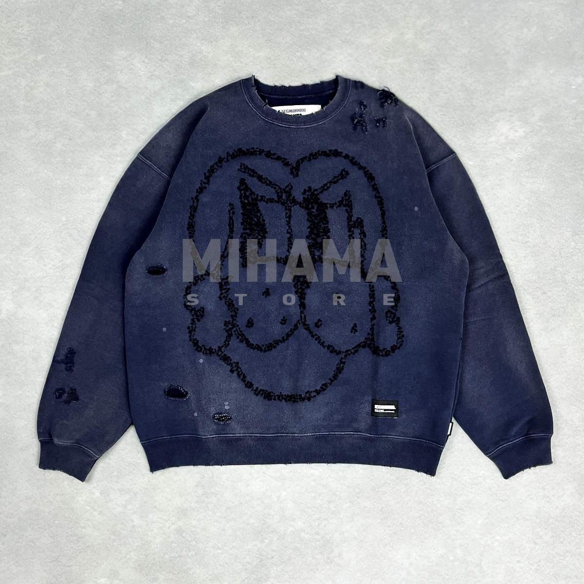 现货 NEIGHBORHOOD X CHITO SAVAGE SWEAT 联名破坏做旧卫衣 25AW