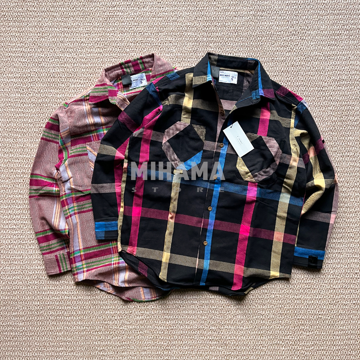 N.HOOLYWOOD口袋长袖格子衬衫