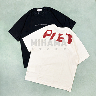 现货 PIET Sub-cultural Networking T 复古做旧休闲短袖T恤26SS