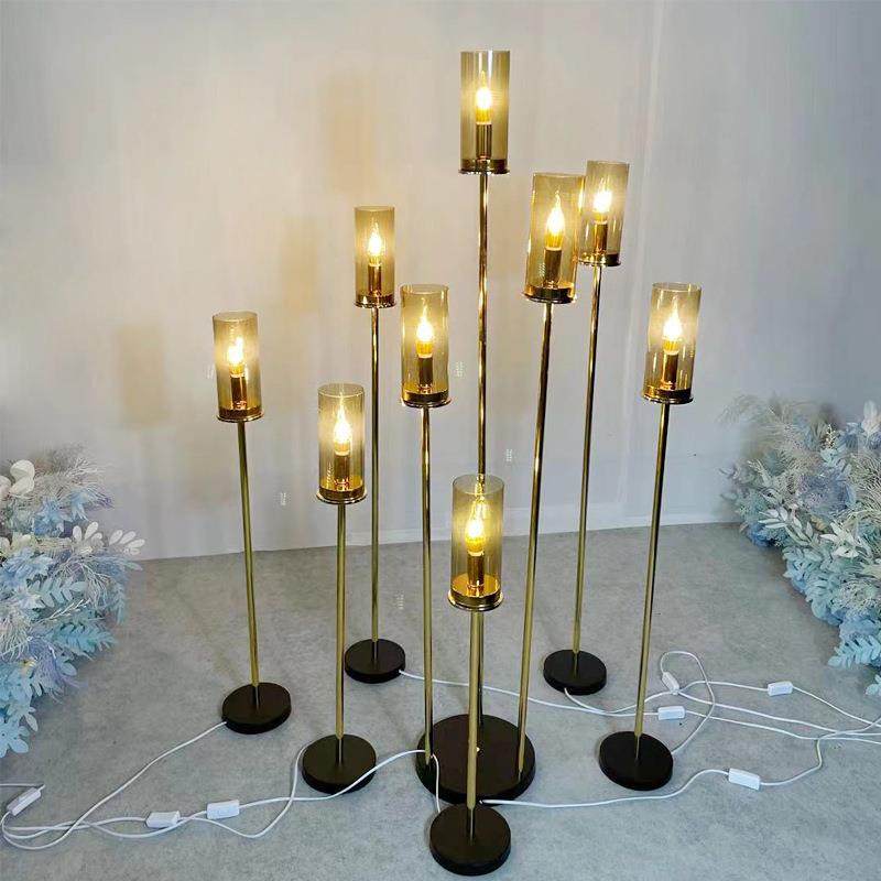 婚庆道具铁艺电镀茶色亚克力管发光路引灯T台婚礼迎宾区烛台摆件,节庆用品/礼品,陪嫁用品套装,淘宝优惠券,粉丝福利购,淘宝优惠卷