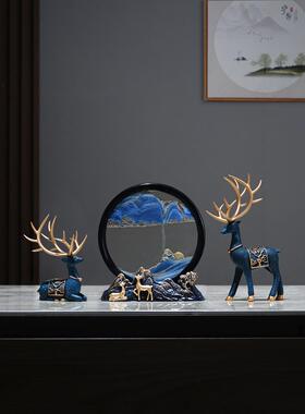 流沙画创意沙漏摆件家居饰品电视柜客厅酒柜玄关装饰品办公室摆设