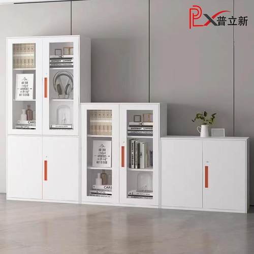 铁皮文件柜办公室矮柜档案柜资料柜钢制财务凭证柜储物柜带锁书柜