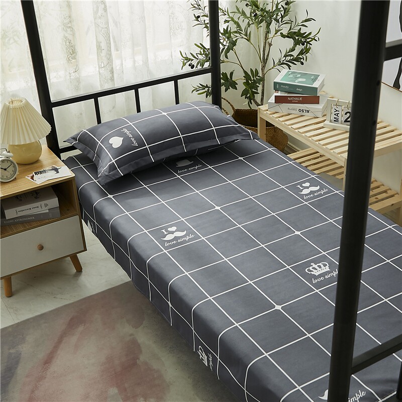 简约床单单件单双人男女大学生宿舍薄款夏天寝室专用上下铺被单子