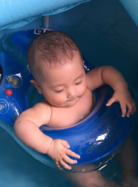 婴儿游泳圈腋下6个月以上坐圈防翻1到2岁腋下圈新生0-12个月U形圈