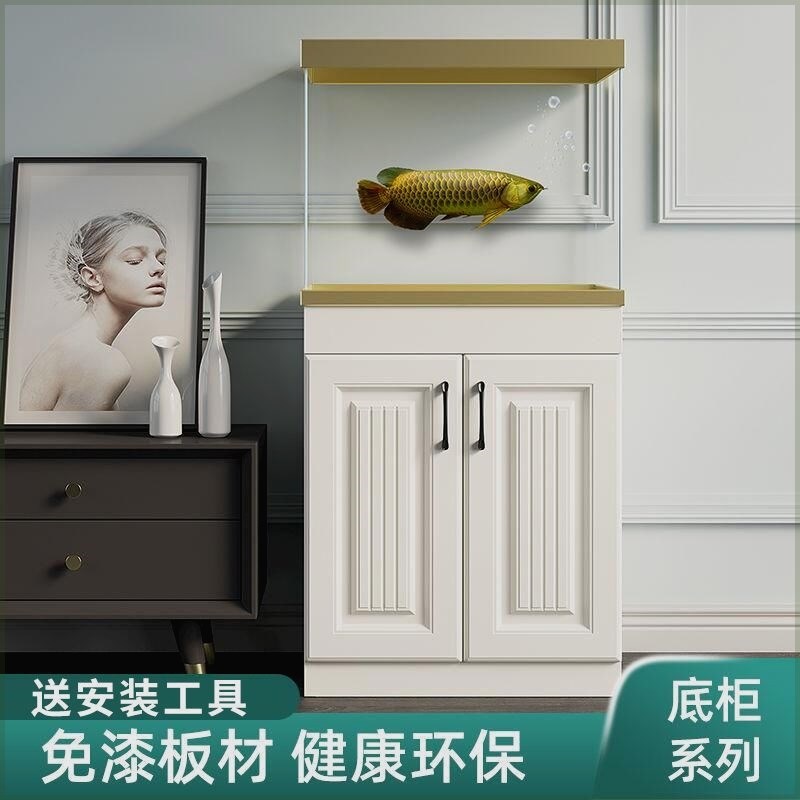 鱼缸底柜底座鱼缸架子欧式玄关隔断水族柜家用客厅储藏收纳置物柜