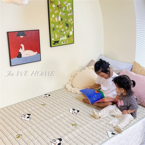 卡通纯棉双面用学生宿舍牀垫单夹棉可机洗绗缝牀单儿童牀盖夏凉被