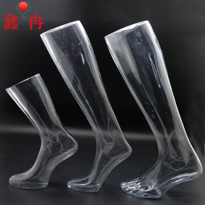 透明脚模 男女脚模袜模特透明展示道具 塑料模型袜子拍摄影照道具
