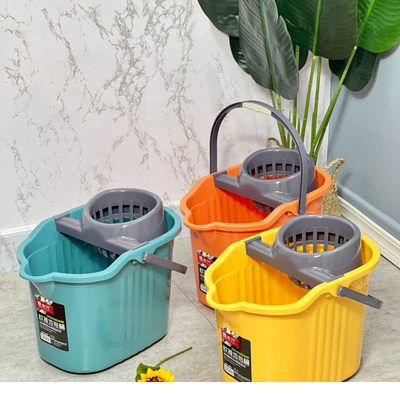 加大加厚塑料地拖桶家用老式带滑轮手压拖把桶沥水桶墩布桶拖地桶