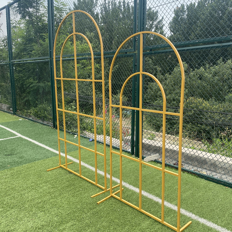 新款婚庆铁艺拱门舞台屏风婚礼布置装饰迎宾区摆件橱窗花架道具