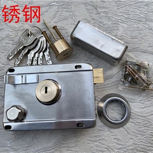 不锈钢外装门锁 9219地下室门锁 车库门锁 纯铜门锁  不锈钢锁体