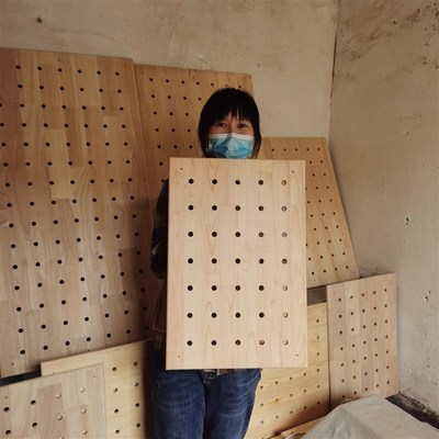 实木家用洞洞板厨房客厅收纳置物神器装饰壁挂背景墙面展示架定制