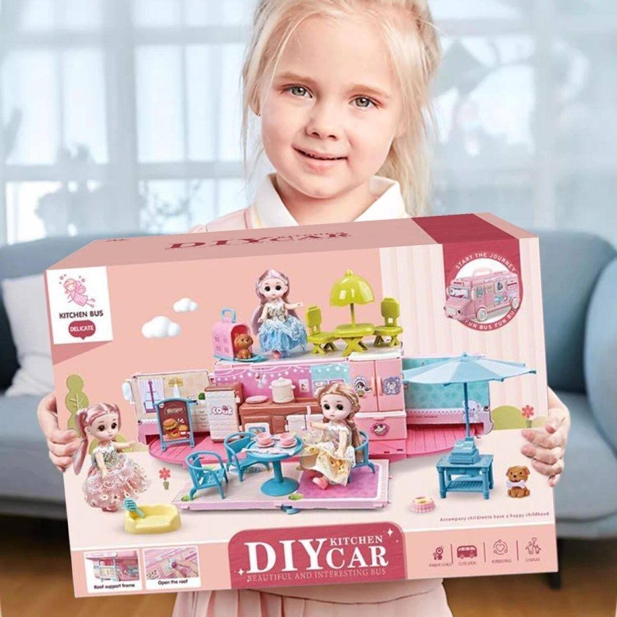 女孩玩具露营车小房子公主娃娃家具全套玩具客厅厨房梦幻仿真组合