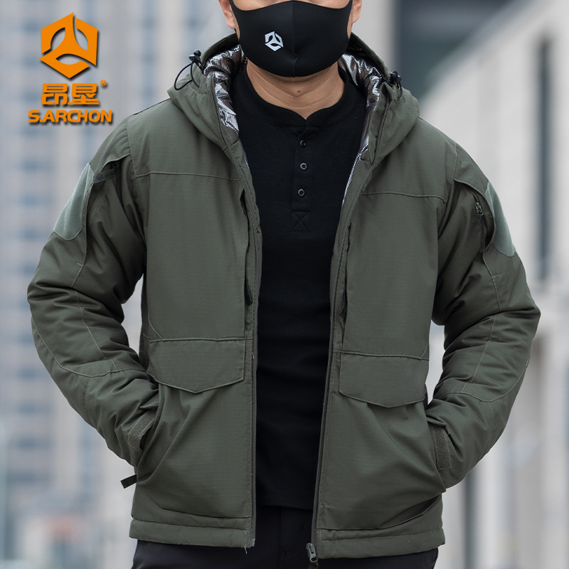 赤焰热反射战术棉服外套男冬季户外迷彩保暖风衣军迷战地冲锋衣