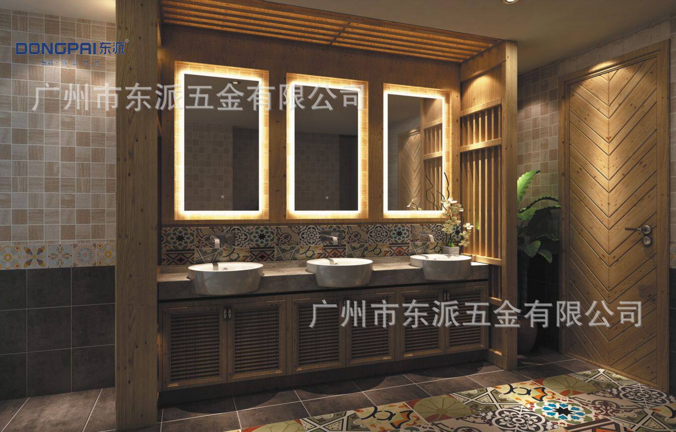 轻奢智能卫生间防雾LED化妆镜触摸按键镜柜厕所壁挂智能镜浴室镜