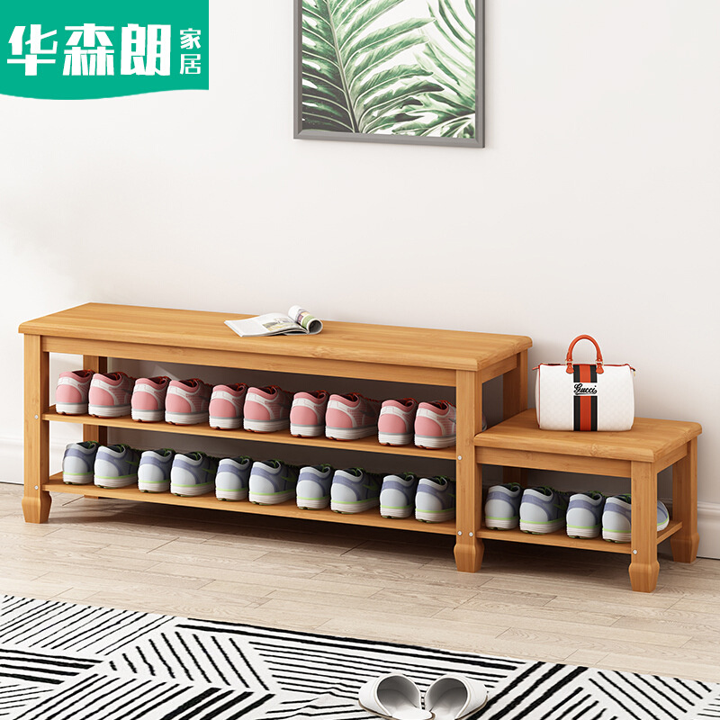 鞋架简易家用经济型穿鞋凳多功能实木鞋柜简约现代门口可坐换鞋凳