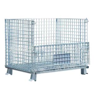 仓储笼网格笼铁丝笼蝴蝶笼堆垛脚碗马蹄脚插销牵引托挂钩折叠笼